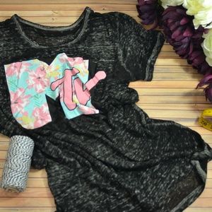 MTV Burnout Sheer T Shirt